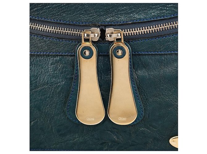 Borsa Chloé Bay in pelle color teal - vista 6