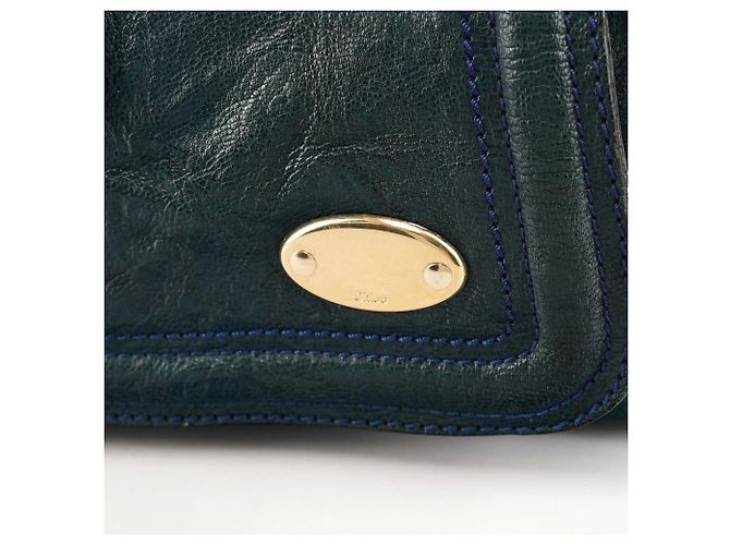 Borsa Chloé Bay in pelle color teal - vista 8