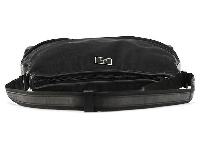 Gucci Borsa a tracolla in tela e gomma nera - vista 4