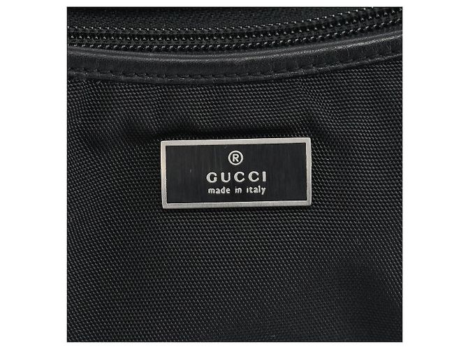 Gucci Borsa a tracolla in tela e gomma nera - vista 6