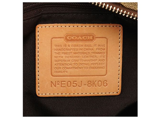 Coach Borsa Tote Hamptons Signature 8K06 Beige Tan - vista 10