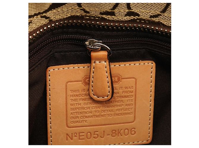 Coach Borsa Tote Hamptons Signature 8K06 Beige Tan - vista 11