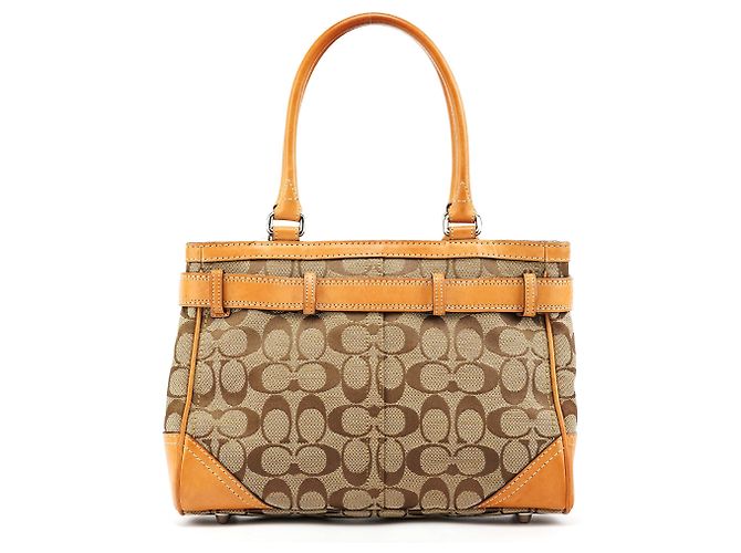 Coach Borsa Tote Hamptons Signature 8K06 Beige Tan - vista 3