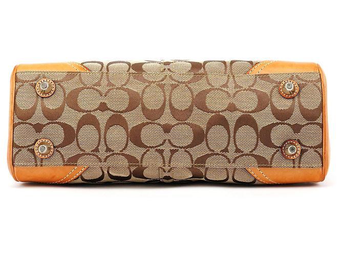 Coach Borsa Tote Hamptons Signature 8K06 Beige Tan - vista 4