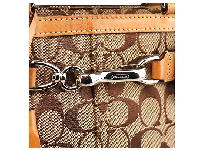 Coach Borsa Tote Hamptons Signature 8K06 Beige Tan - vista 5