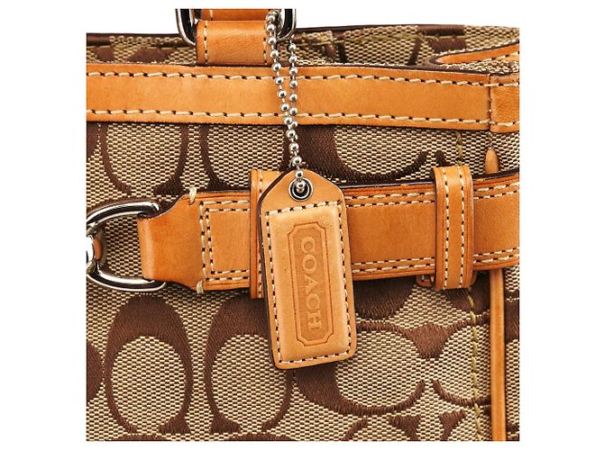 Coach Borsa Tote Hamptons Signature 8K06 Beige Tan - vista 6