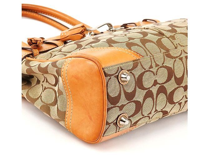 Coach Borsa Tote Hamptons Signature 8K06 Beige Tan - vista 7