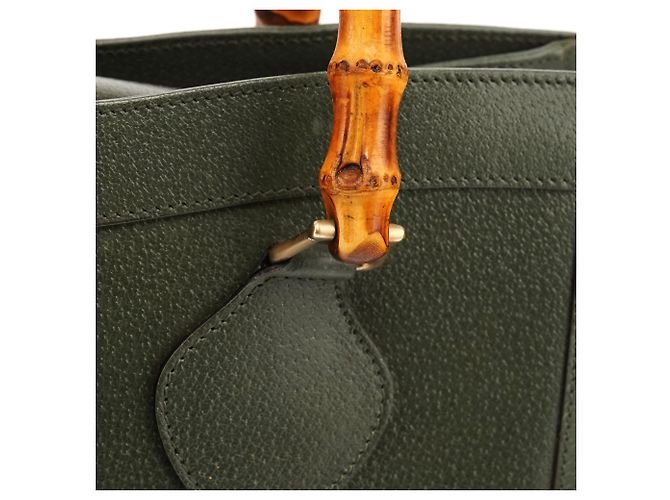 Gucci 002 8260 Borsa Tote Diana Bamboo in pelle verde - vista 6
