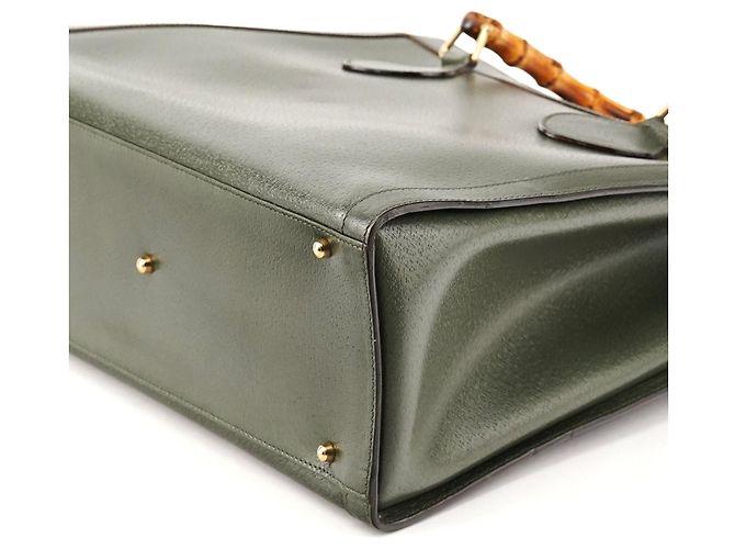 Gucci 002 8260 Borsa Tote Diana Bamboo in pelle verde - vista 8
