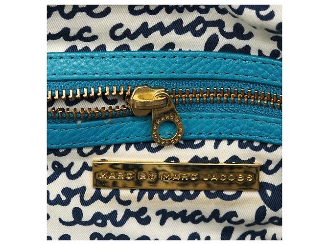 Marc by Marc Jacobs Borsa Boston Blue Leather Classic Q Baby Groovee - vista 13