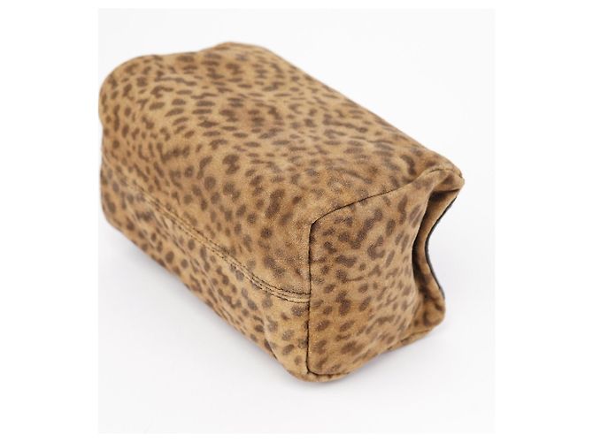 Givenchy Borsa a pochette Pandora in camoscio leopardato - vista 10