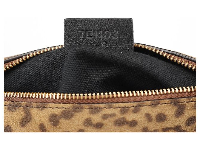 Givenchy Borsa a pochette Pandora in camoscio leopardato - vista 12