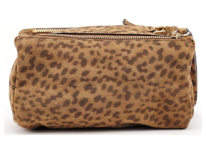 Givenchy Borsa a pochette Pandora in camoscio leopardato - vista 3