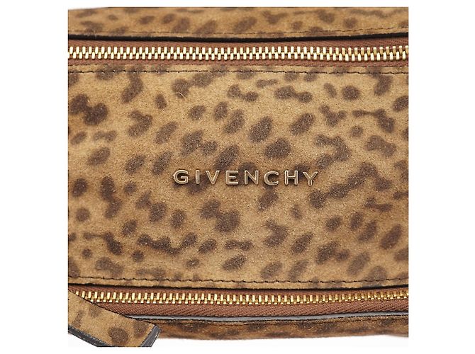Givenchy Borsa a pochette Pandora in camoscio leopardato - vista 6