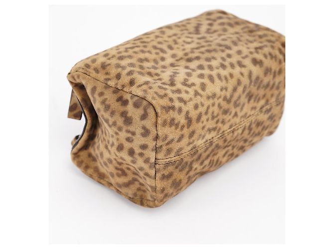 Givenchy Borsa a pochette Pandora in camoscio leopardato - vista 9