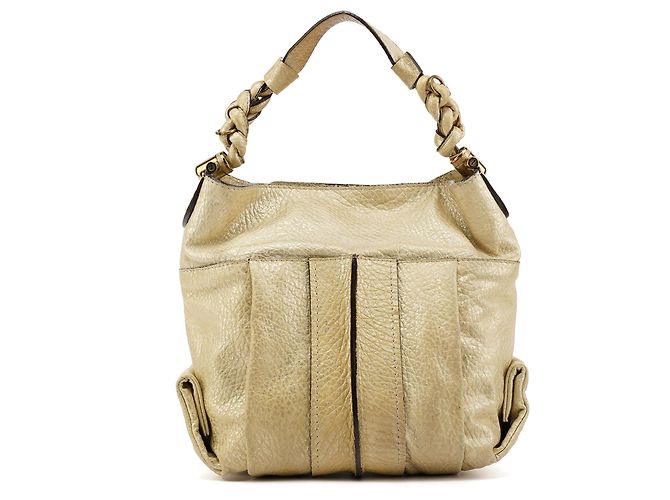 Héloïse Chloé Borsa a tracolla Heloise in pelle metallizzata oro - vista 3