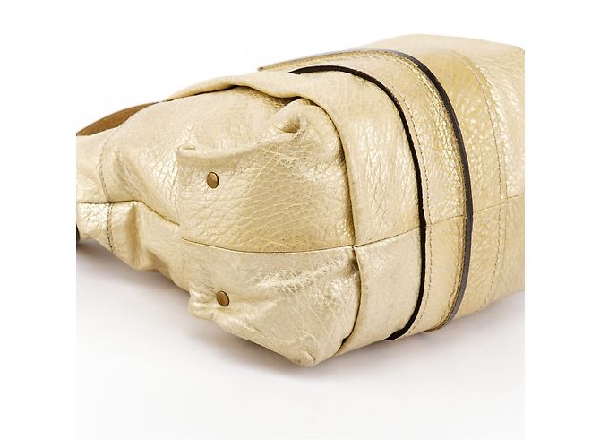 Héloïse Chloé Borsa a tracolla Heloise in pelle metallizzata oro - vista 6