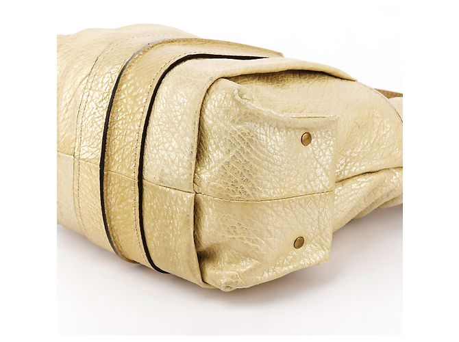 Héloïse Chloé Borsa a tracolla Heloise in pelle metallizzata oro - vista 7
