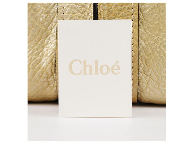 Héloïse Chloé Borsa a tracolla Heloise in pelle metallizzata oro - vista 9