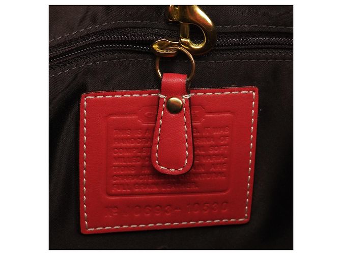 Coach 10530 Borsa Tote Hamptons in Pelle Martellata Rosa - vista 10