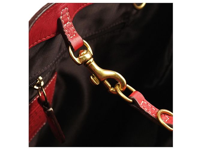 Coach 10530 Borsa Tote Hamptons in Pelle Martellata Rosa - vista 11