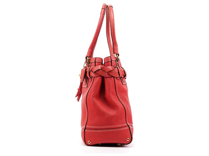 Coach 10530 Borsa Tote Hamptons in Pelle Martellata Rosa - vista 2