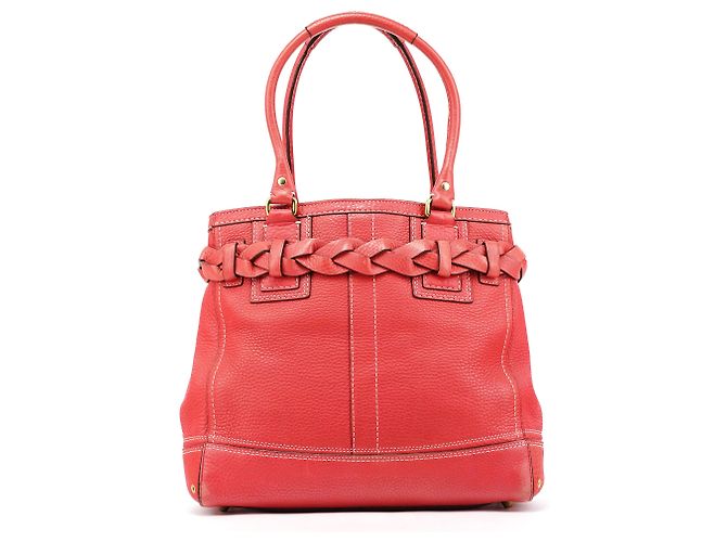 Coach 10530 Borsa Tote Hamptons in Pelle Martellata Rosa - vista 3