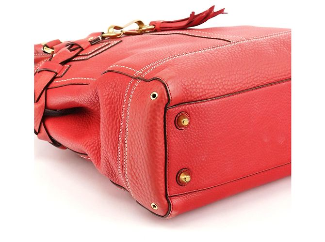 Coach 10530 Borsa Tote Hamptons in Pelle Martellata Rosa - vista 7
