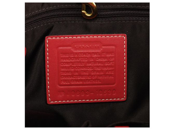 Coach 10530 Borsa Tote Hamptons in Pelle Martellata Rosa - vista 9