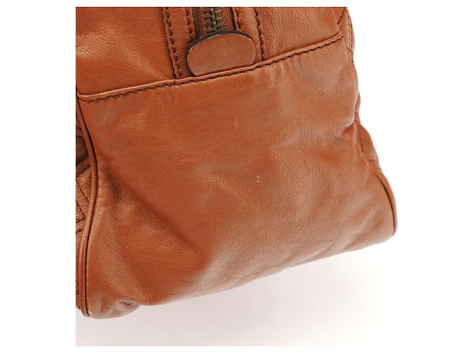Marc Jacobs Borsa bowling in pelle trapuntata marrone chiaro - vista 13