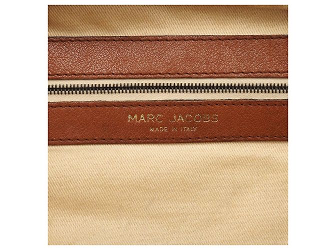 Marc Jacobs Borsa bowling in pelle trapuntata marrone chiaro - vista 14