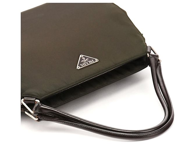 Prada Borsa a tracolla Tessuto Chic Nylon Verde Scuro - vista 11