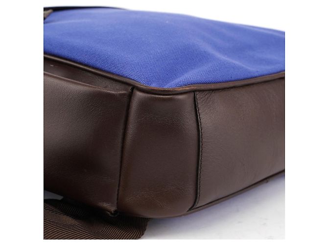 Prada Blauer Canvas-Rucksack Fall 1999 - Ansicht 5
