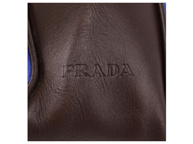 Prada Blauer Canvas-Rucksack Fall 1999 - Ansicht 7