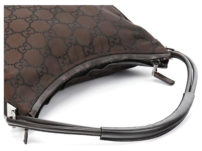 Gucci 001 3766 Borsa a tracolla hobo GG marrone - vista 10