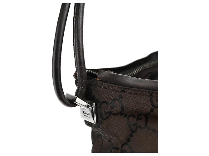 Gucci 001 3766 Borsa a tracolla hobo GG marrone - vista 14