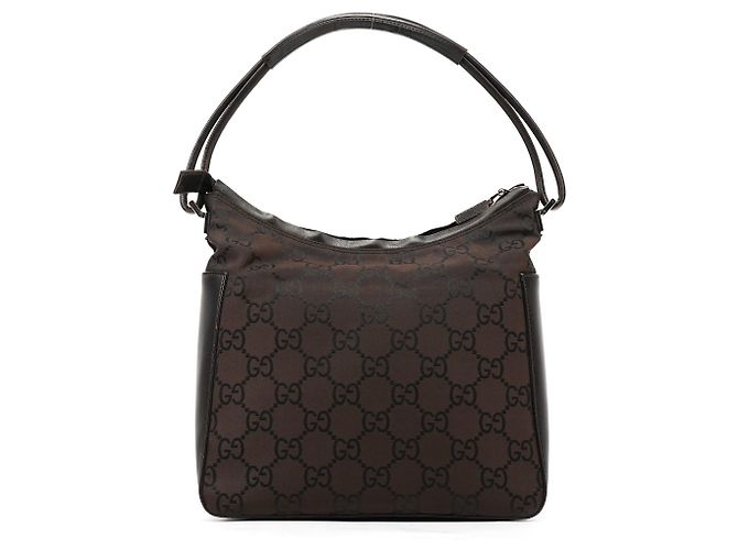 Gucci 001 3766 Borsa a tracolla hobo GG marrone - vista 3