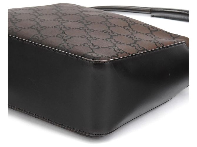 Gucci 001 3766 Borsa a tracolla hobo GG marrone - vista 9