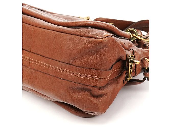 Chloé Borsa Paraty 2-Way in pelle marrone - vista 10