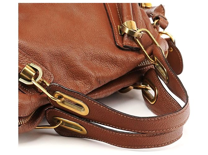 Chloé Borsa Paraty 2-Way in pelle marrone - vista 11