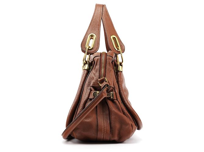 Chloé Borsa Paraty 2-Way in pelle marrone - vista 2