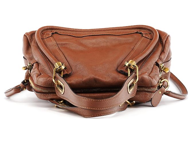 Chloé Borsa Paraty 2-Way in pelle marrone - vista 4