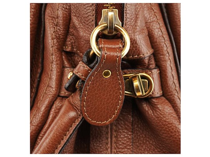 Chloé Borsa Paraty 2-Way in pelle marrone - vista 7