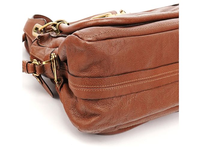 Chloé Borsa Paraty 2-Way in pelle marrone - vista 9