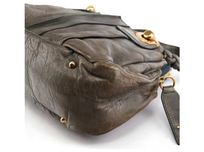 Héloïse Chloé Borsa Tote Heloise in pelle grigia - vista 10