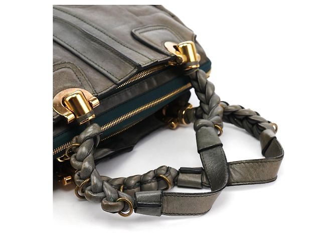 Héloïse Chloé Borsa Tote Heloise in pelle grigia - vista 11