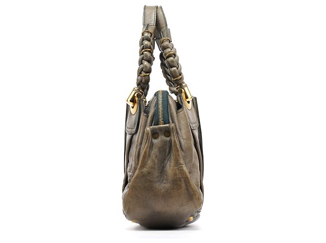 Héloïse Chloé Borsa Tote Heloise in pelle grigia - vista 2