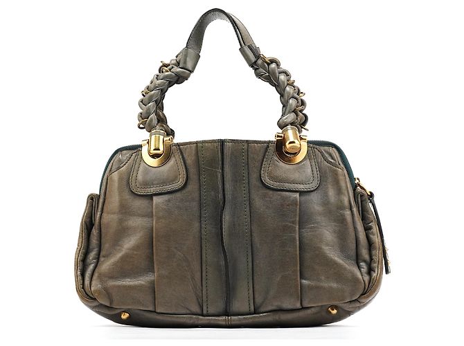 Héloïse Chloé Borsa Tote Heloise in pelle grigia - vista 3