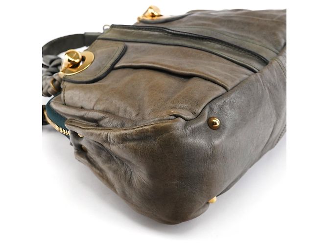 Héloïse Chloé Borsa Tote Heloise in pelle grigia - vista 9