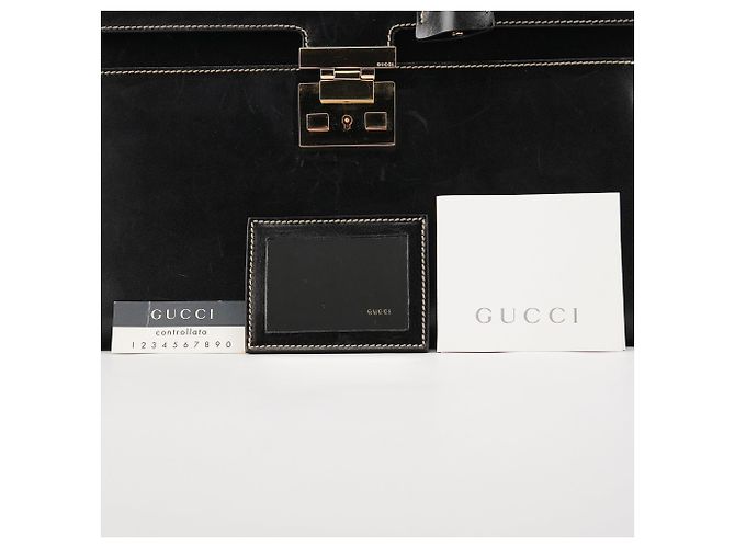 Gucci 000 0857 Borsa Lady Lock in pelle nera - vista 11